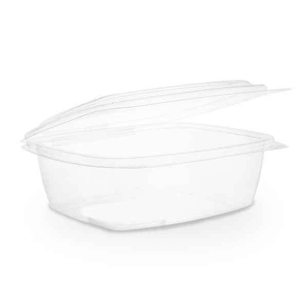 VHD-32 Vegware™ Compostable PLA Clear Rectangular Hinged Deli Containers (32-oz) 